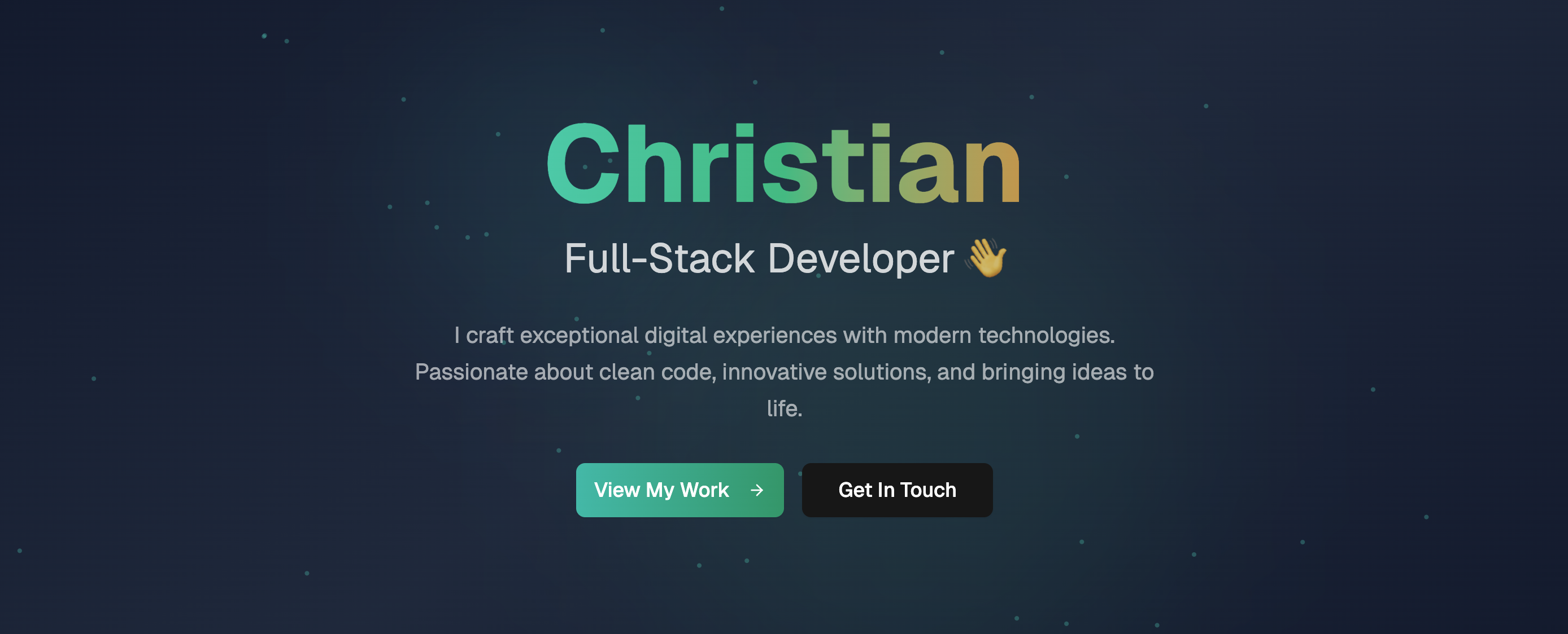 Christian Fitzgerald - Portfolio